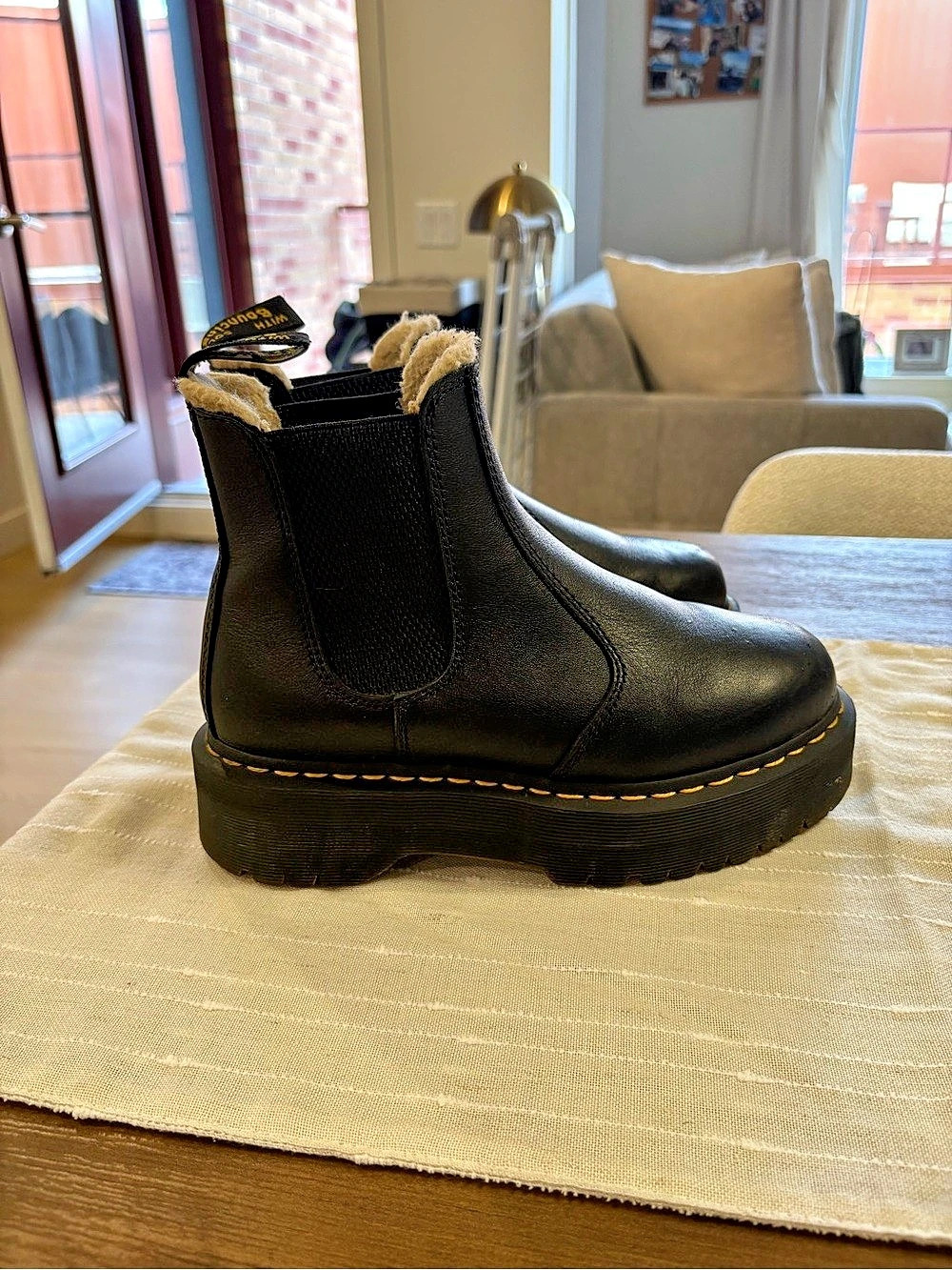Dr. Martens 2976 Quad Chelsea Boot Faux Fur Lined Boots